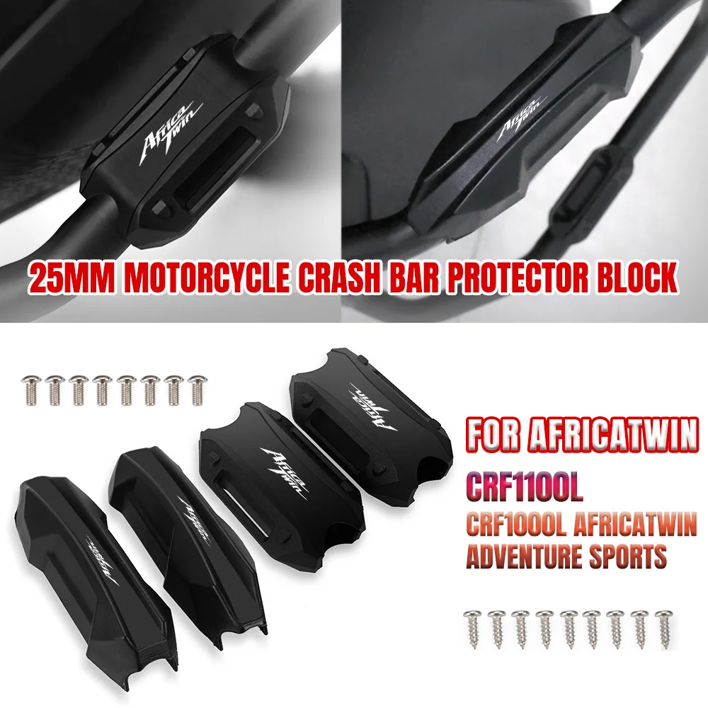 

Bumper Engine Guard 25MM Protector Block Crash Bar Decorative For Honda AfricaTwin CRF1100L CRF1000L AfricaTwin Adventure Sports