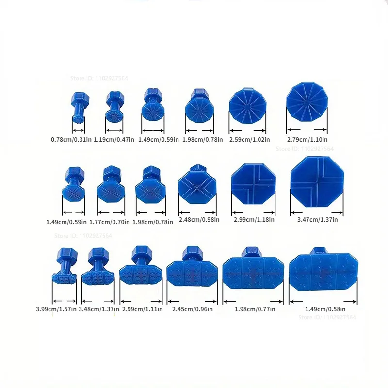New Car Dent Puller Repair Tools Set Body T-Bar Dent Remover Sheet Metal Multiple Size Suction Cup Puller Kit Auto Accessories