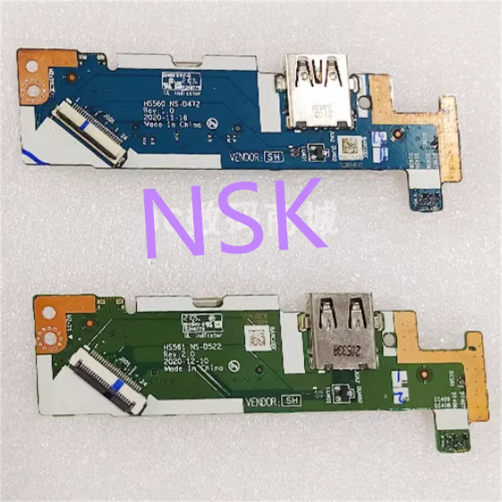 

NS-D522 HS561 NS-D472 NBX0001VE00 FOR Lenovo IdeaPad 15S ITL ALC 2021 USB Board AUDIO CARD READER BOARD 100% TEST Ok