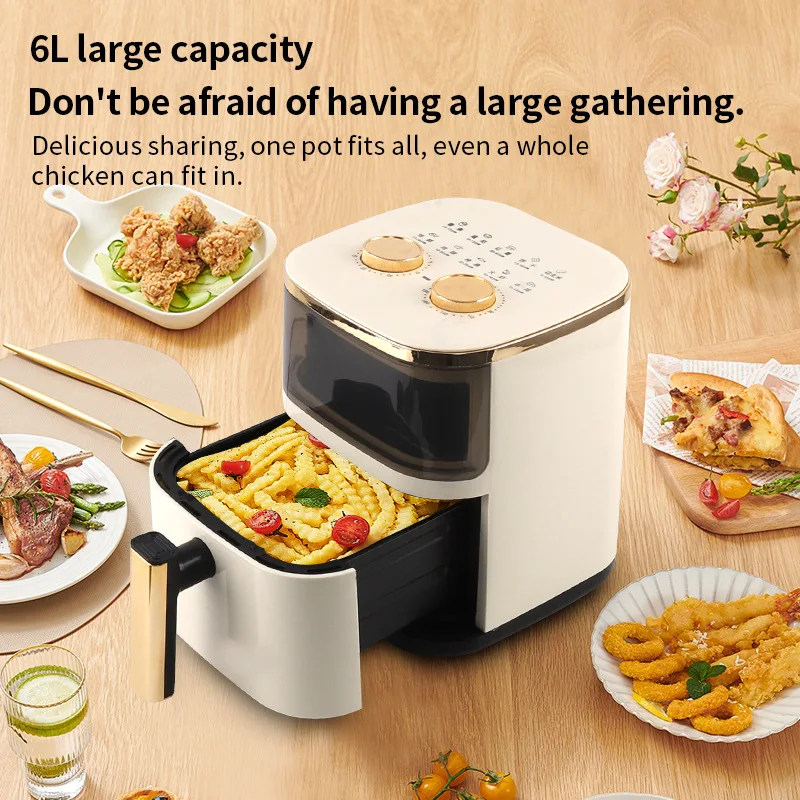 Friggitrice ad aria nuovo forno elettrico di grande capacità intelligente senza olio piccola macchina multifunzione automatica all-in-one