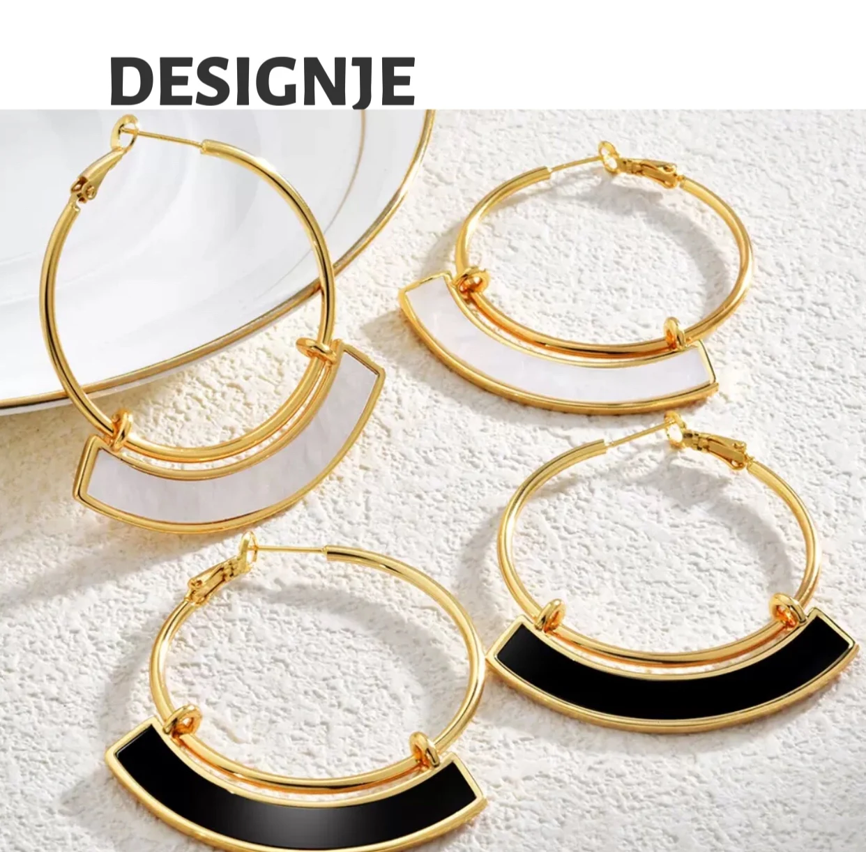 

[Special] 925 Silver Needle Retro Earring Luxury High-end Geometric Acetate Board Multifunctional Exaggerated Commuter Women's