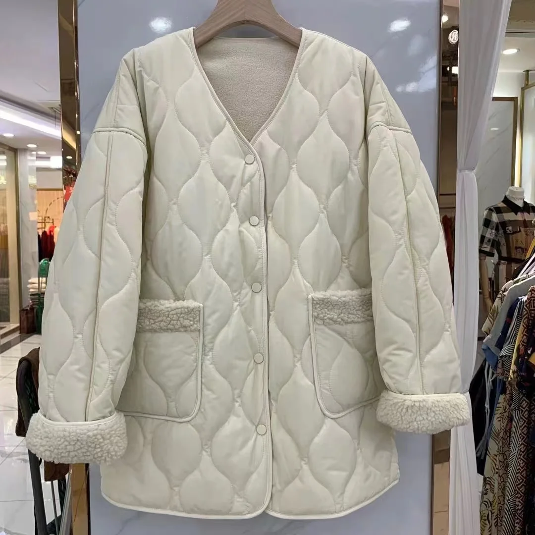 Imagem -04 - Jaqueta de Inverno Mulheres Moda Outwear Cabolsas Casuais Topsall-matchsimple Fresco Elegante Quente Mulheres Cabolsa Solto Engrossar Cabolsas