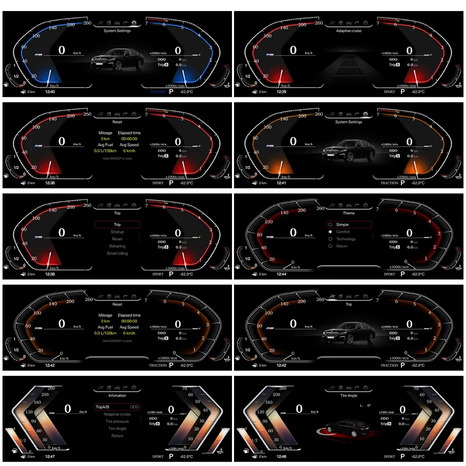 Virtual Cockpit Instrument for BMW 1 2 Series F20 F52 F22 X1 F48 F49 X2 F39 2013-2024 Speedometer LCD Digital Cluster Dashboard