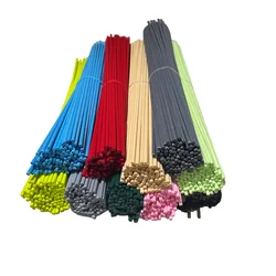 100pcs 25cm 3mm Colored Essential Oil Diffusion Fiber Rod for Home Decor Red/Blue Aromatherapy Fiber Sticks for Reed Diffuser