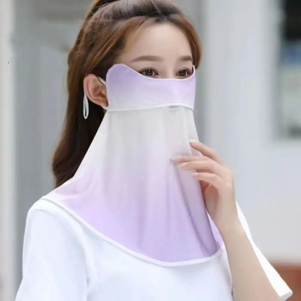 Blush Gradient Gradient Sunscreen Mask Face Shield Windproof Sunscreen Mask Face Scarves Neck Wrap Cover Ice Silk Mask Sports