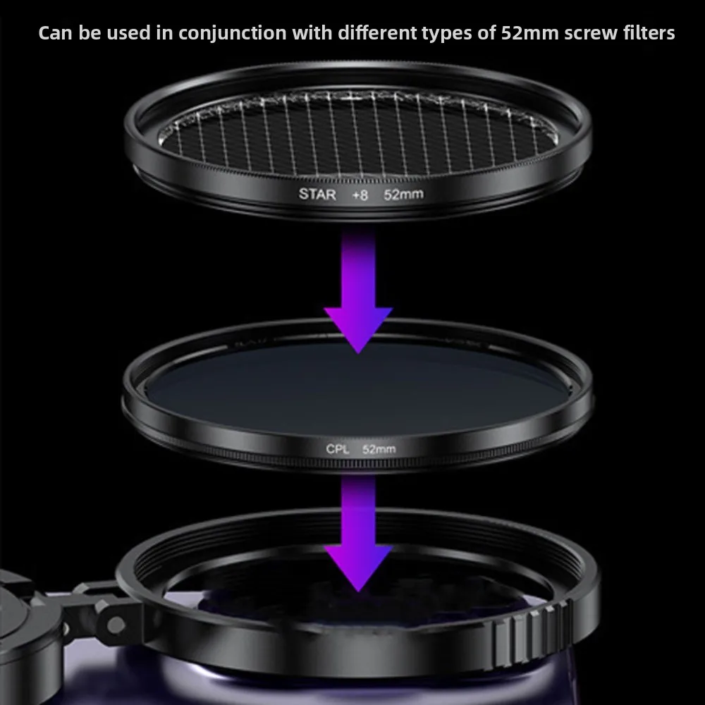 

52mm Mobile Phone Polarizing Filter Remove Reflections High-definition CPL Phone Filter Portable Magnetic Phone Filter Lens