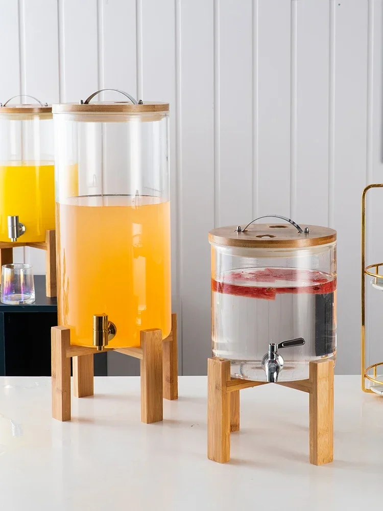 Beverage Barrel with Faucet Commercial Fruit Juice Can Barrel Heat-resistant Sealed Enzyme Barrel Fruit Juice Tripod