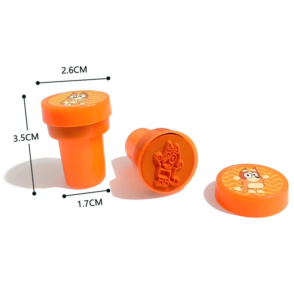 12 قطعة/المجموعة/مجموعة ألعاب البنغو الزرقاء ختم الجوارب المحظوظة الكعك أنيمي الشكل الطباعة الملونة الكرتون البريد هدية للأطفال #5