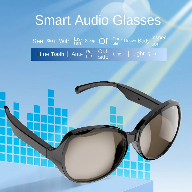 Intelligent Bluetooth Sunglasses Black Technology F07 Wireless Music Smart Audio Glasses