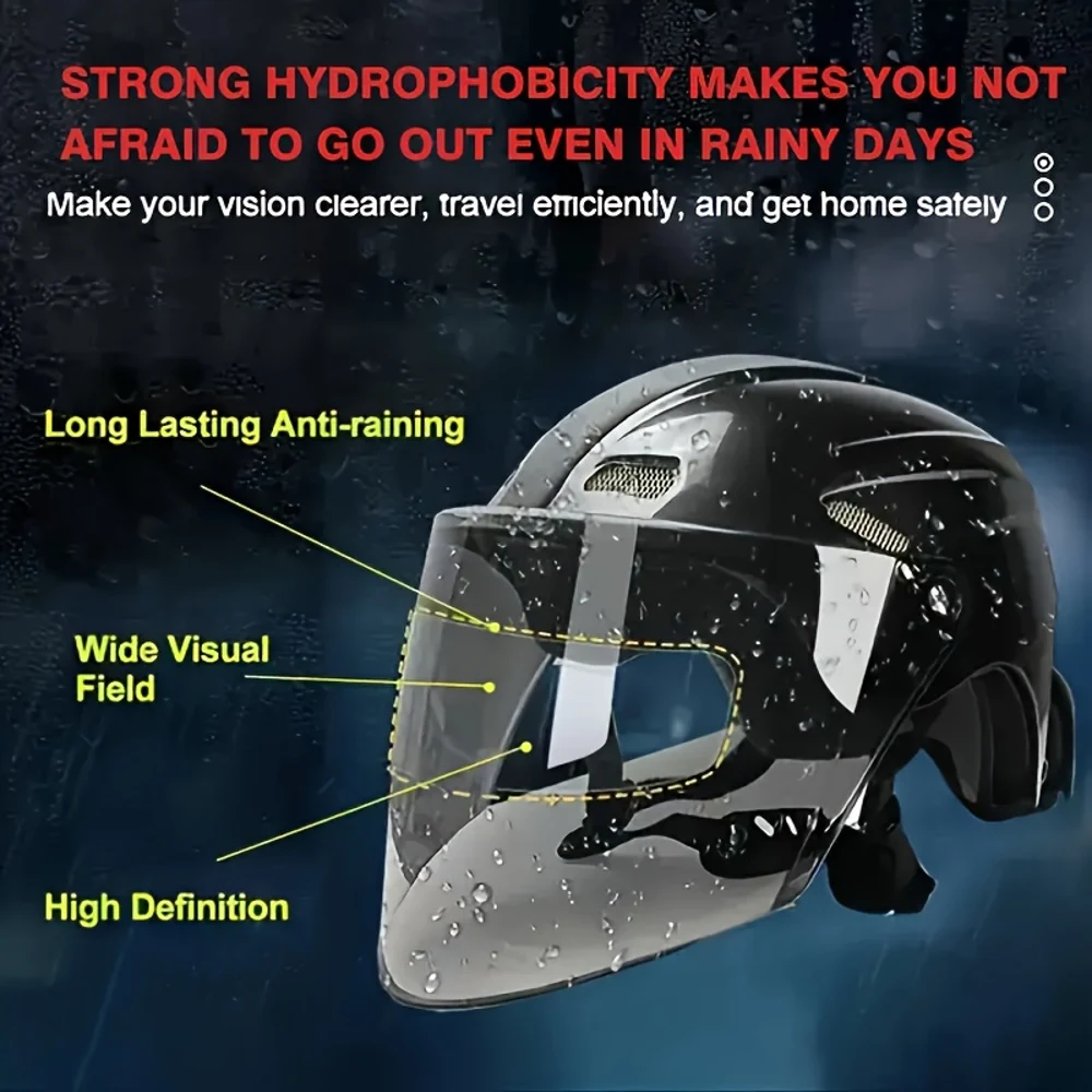 JOKJOK Motorcycle Helmet Hydrophobic UV & Water Defense Spray - Rainwater Beading Technology for Clear Vision, UV Protection, Li