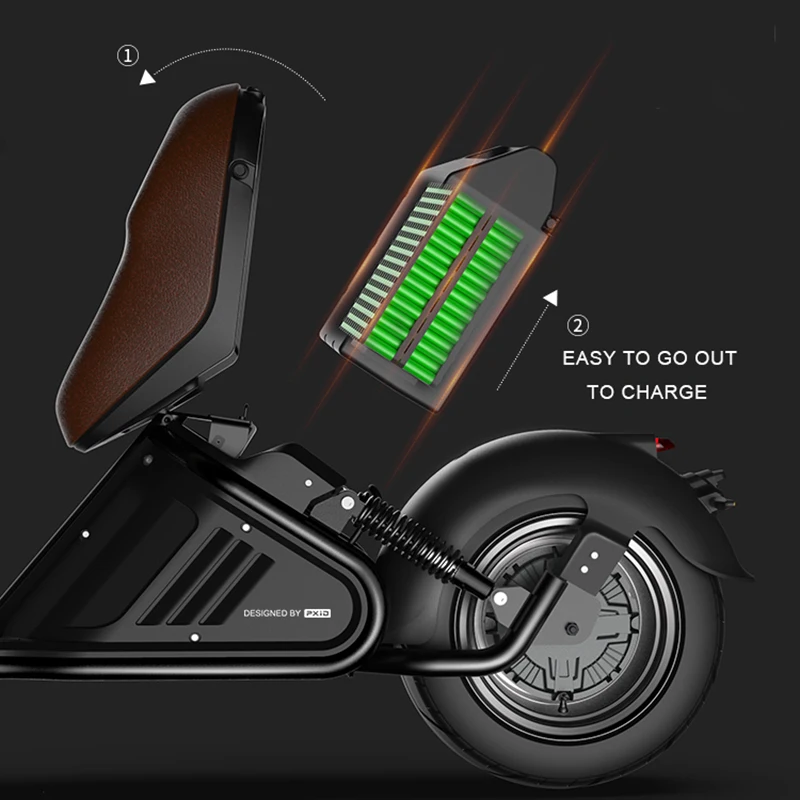 12 inch fat tire electric motorcycle 3000w electric scooter 60v30ah lithium ion lithium battery luxury electric scooter ebike