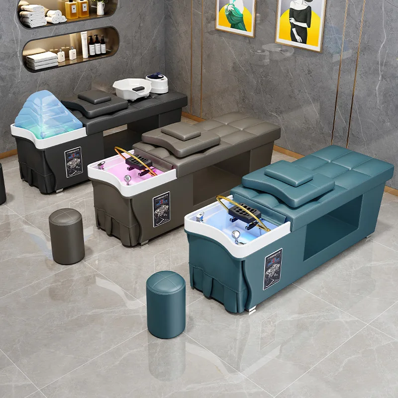 Shampoo bed Barber shop Hair salon Beauty salon with fumigated water circulating bed