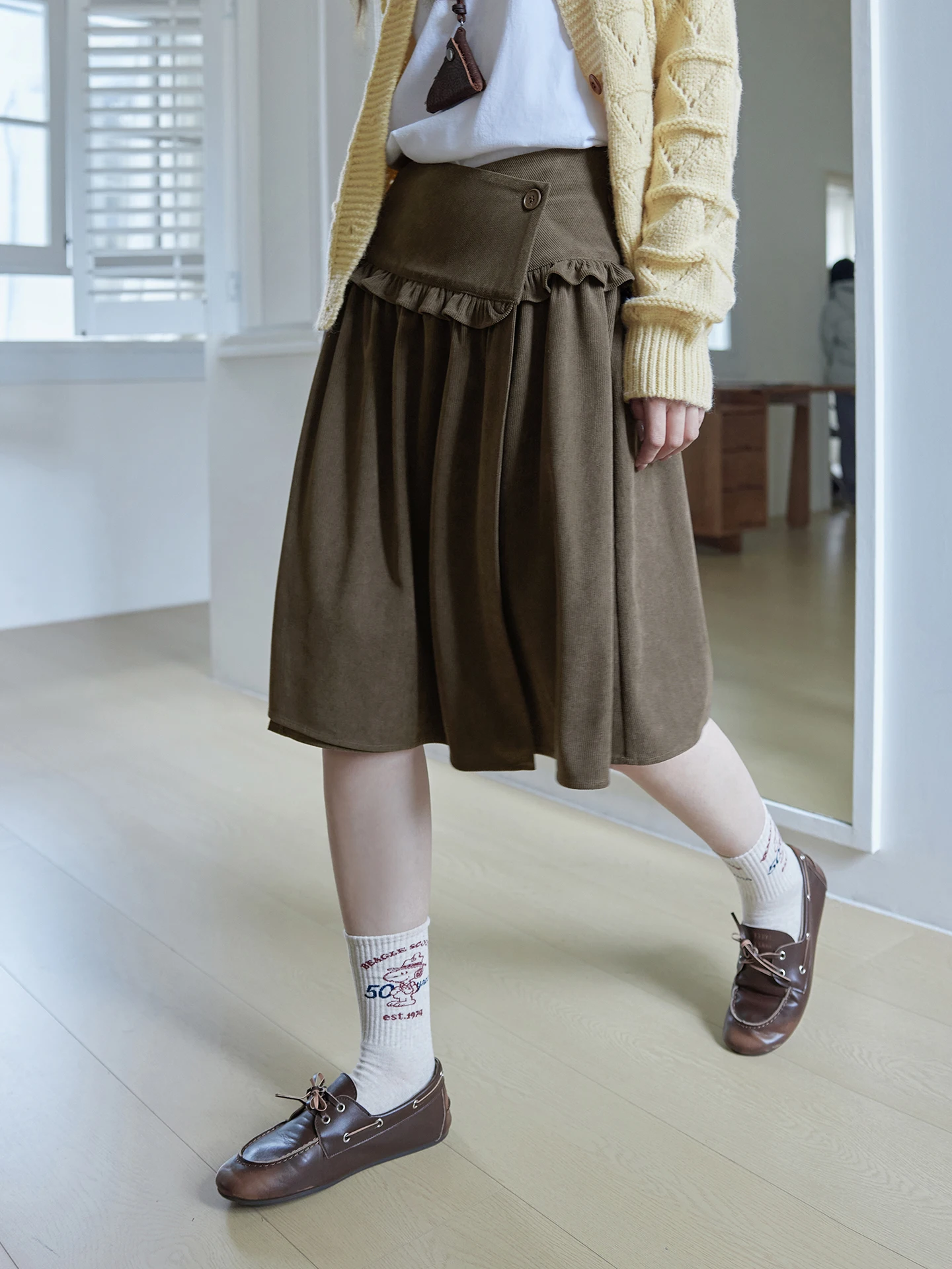 

Юбка Mlife винтажная, с завышенной талией, свободного кроя, А-силуэт, для девочек, весенняя, с цветочным кружевом, пэчворк, из полиэфирного волокна, повседневная, средней длины