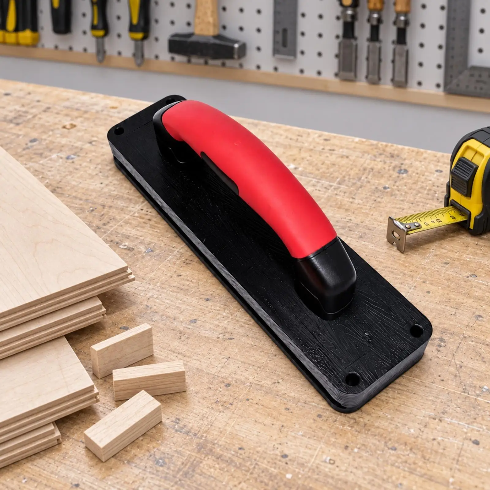 Flooring Installation Block for Hardwood Plank Tapping Tool with Non Slip PP Handle for Tight Seams Home DIY