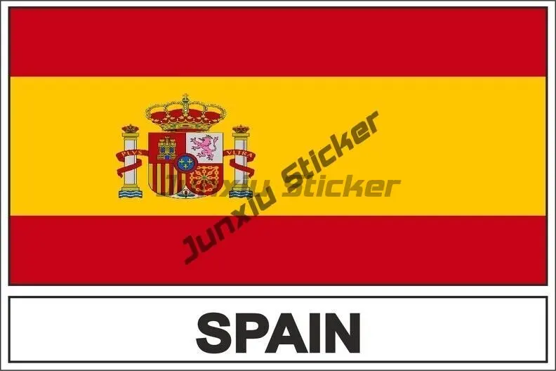 Spain Stickers Spanish Espana Mallorca Barcelona Sevilla Cantabria City Shield Travel Glue Sticker SUV 125 Motorcycle Stickers