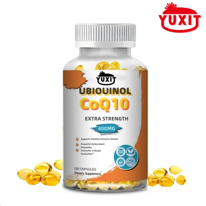 

YUXIT Organic Ultra High Absorption 400mg COQ10 Coenzyme Q10 Blood Vessels&Heart Health Blood Pressure Balance for Old People