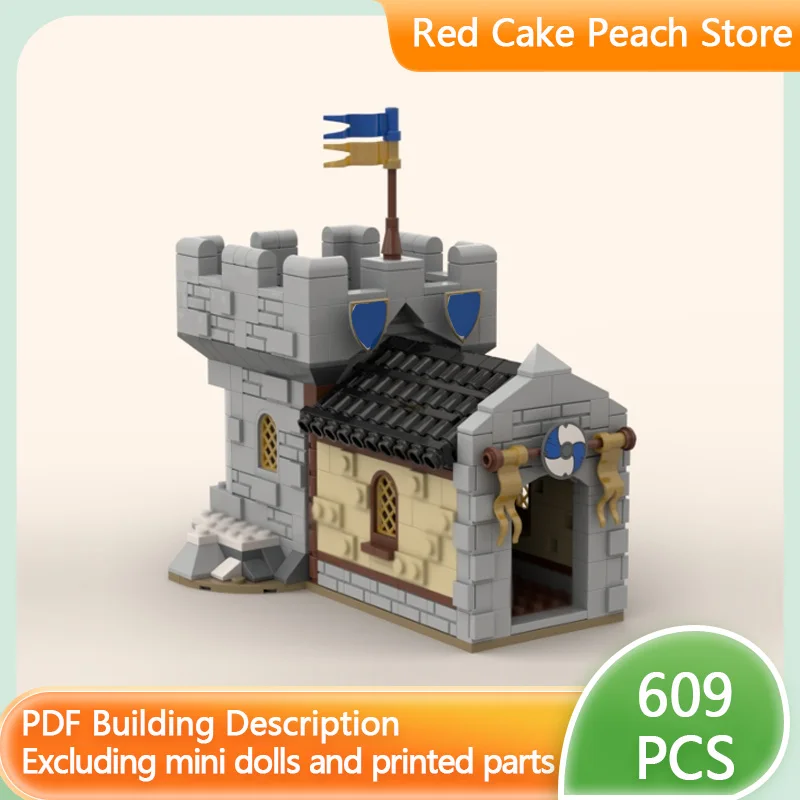 

Модель средневекового замка MOC: конструктор из строительных блоков, модульная технология, форт и коттедж, развивающая игрушка для детей, подарок на праздник, набор для сборки