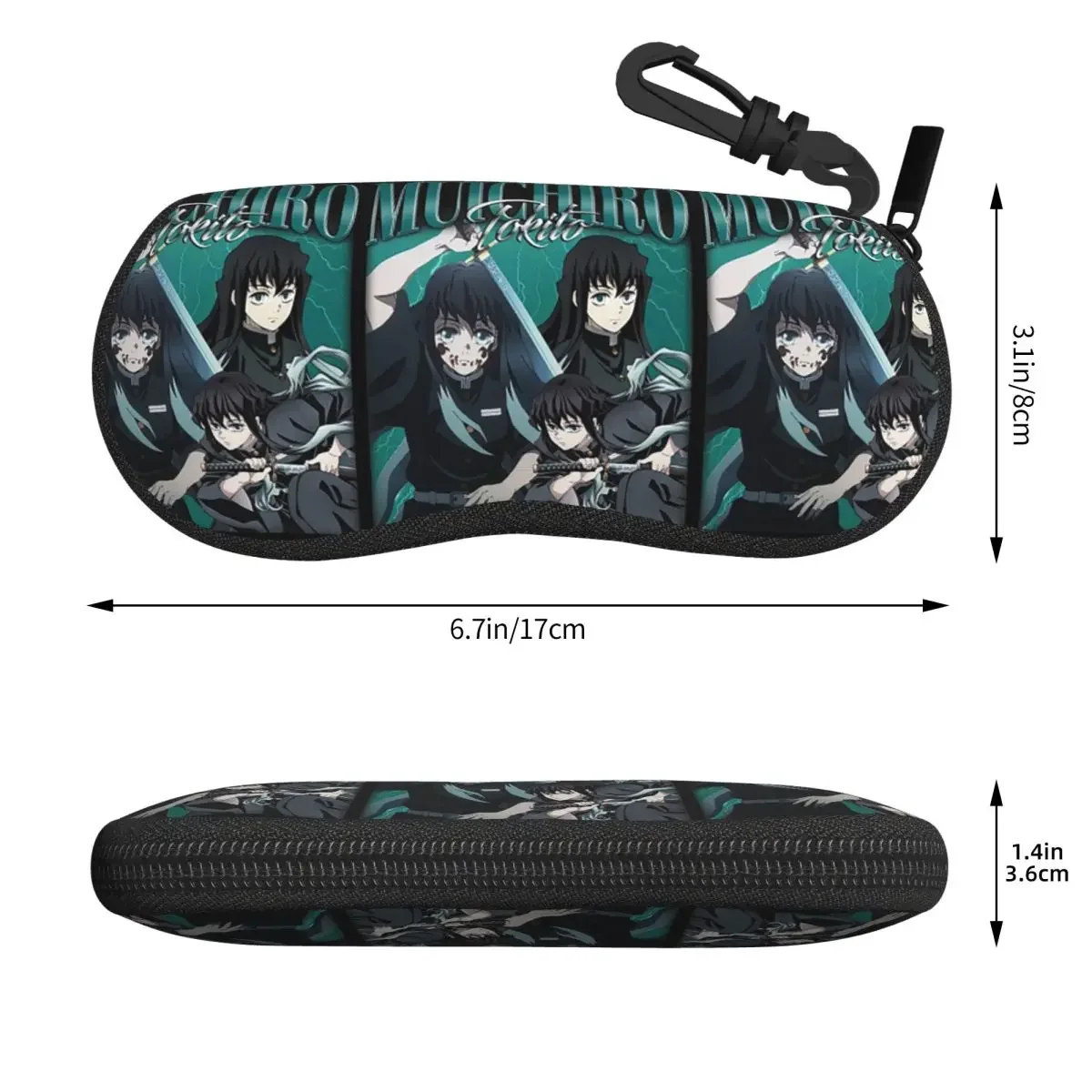 Muichiro Muichiro Tokito Shell Glasses Case Protective Sunglasses Box Women Men Soft Eyeglass Bag Pouch