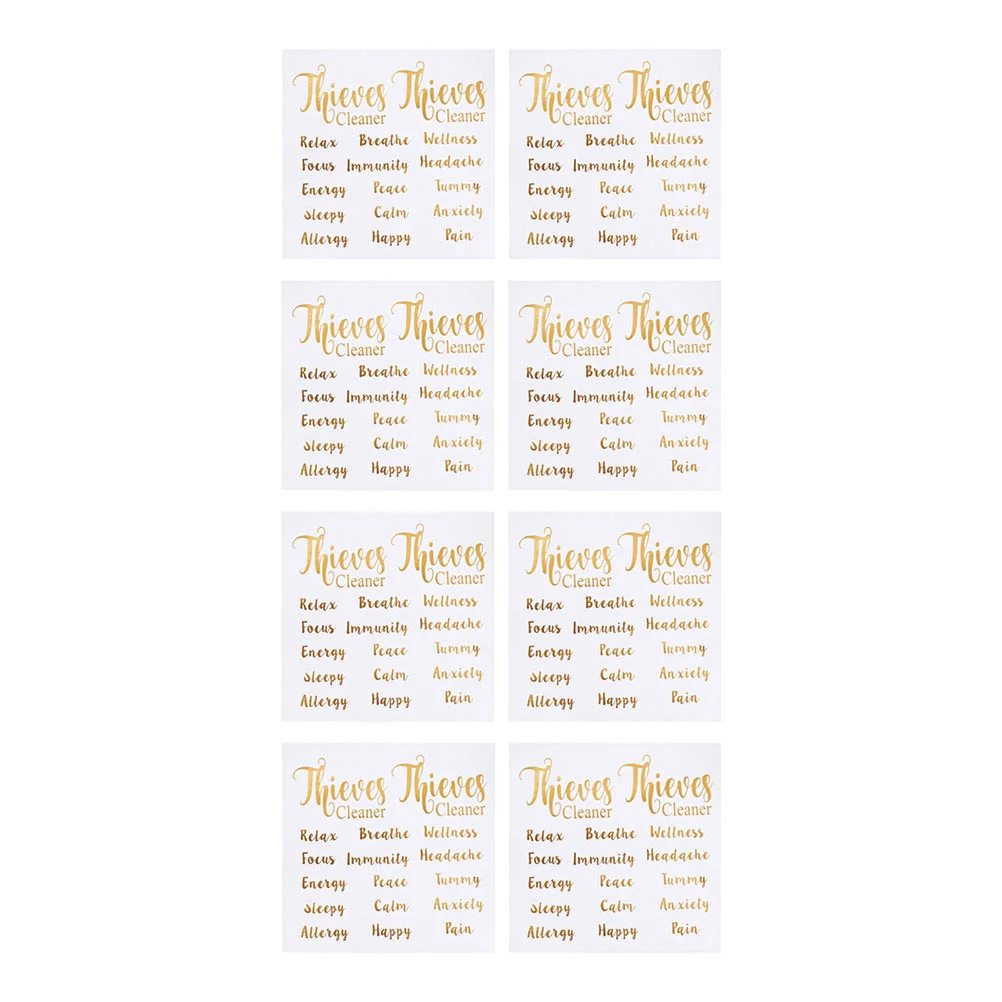 

8 Sheets Essential Oil Bottle Label Resistant Labels Eye-catching Sticker Tag Stickers Tags Waterproof Paper Blank