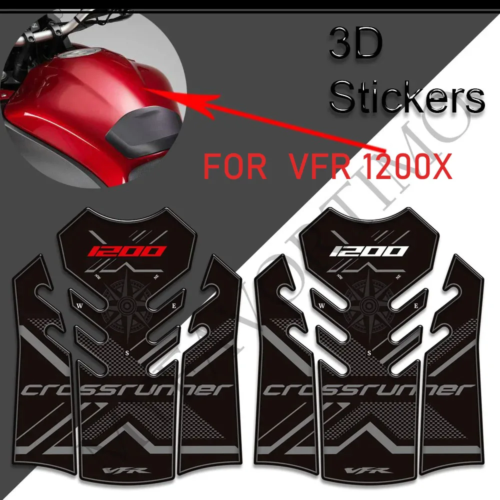 

Motorcycle For Honda VFR 1200X 1200 X VFR1200X Crosstourer Decals Stickers Protector Tank Pad Grips Gas Fuel Oil Kit Knee