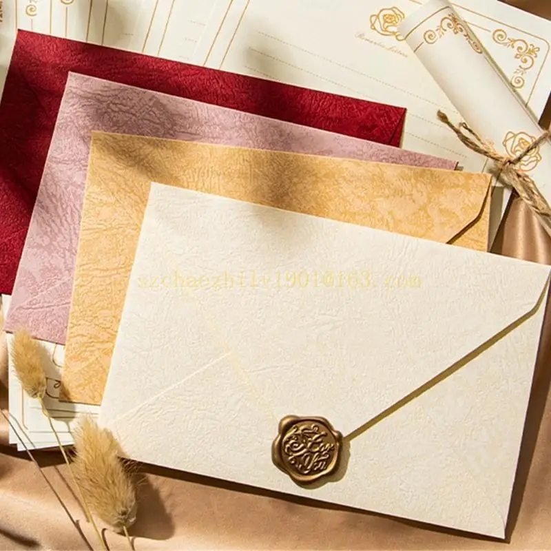 62KA Vintage Stationery Letter Paper Paper With 3 Occants 6 Paper Paper