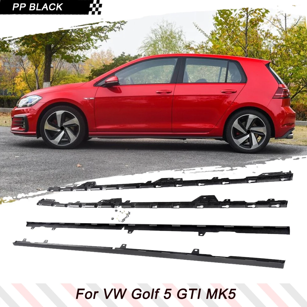 

Car Side Skirts Body Kits For Volkswagen VW GOLF 7 7.5 R R Line GTI 2014-2018 4PCS Matte Black PP Side Door Extension Lip Guard