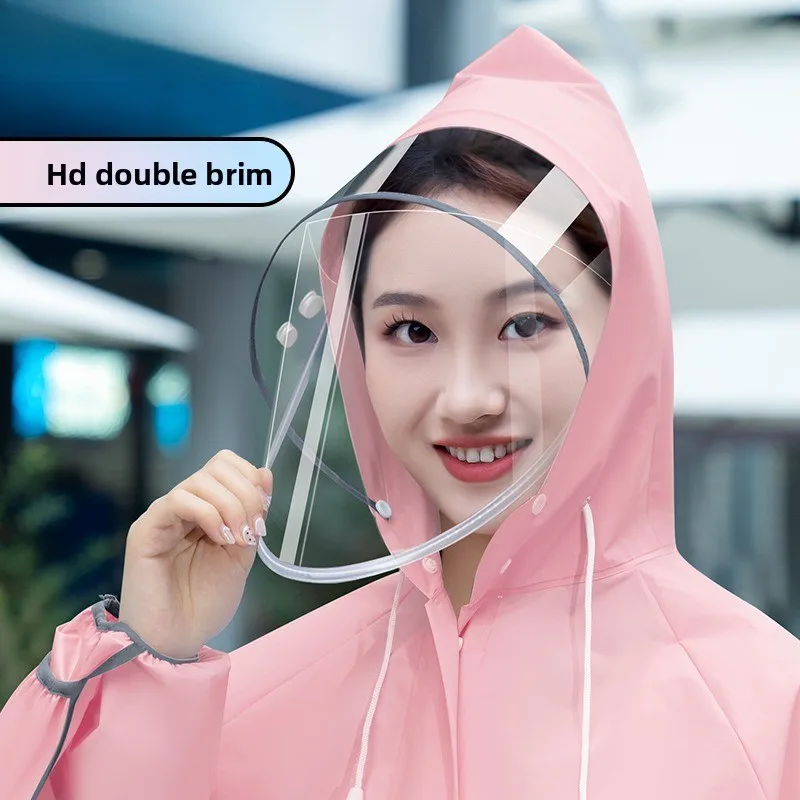 Long Full Body Rainstorm Protection Raincoat for Men Women Electric Vehicle Bicycle Riding view 3