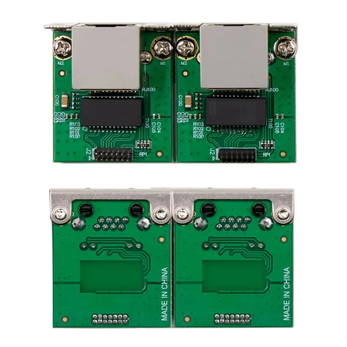 M.2 B+M Key Network Card PCIe 1G 4 RJ45 Port Network Card I350T4 Vision Acquisition RS232 Serial Port Server for Desktop