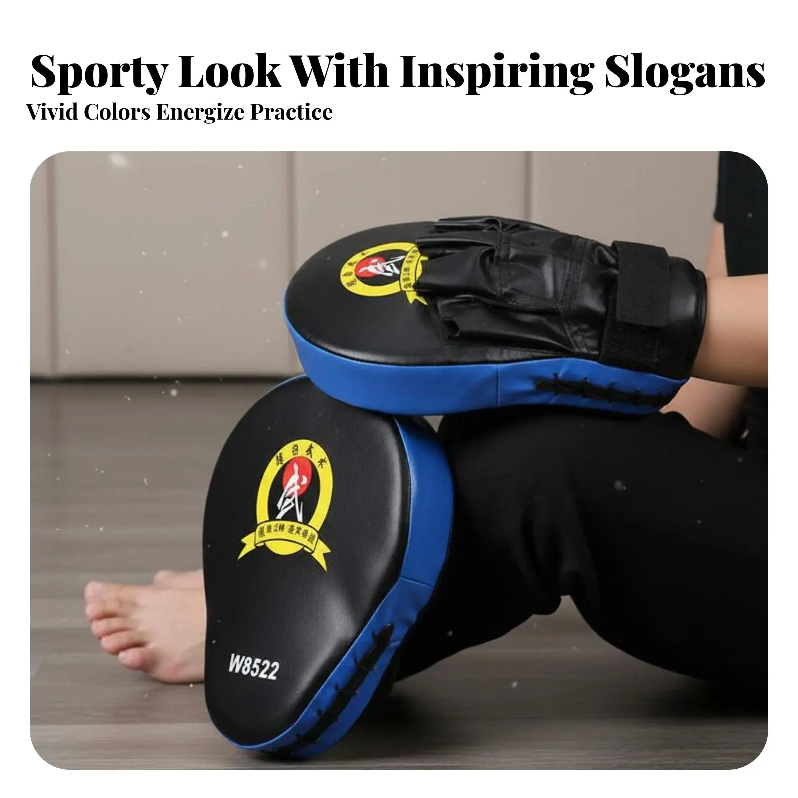 Taekwondo Thrust Pad Shock Absorbing Curved Punching Pad Curved Punching Mitts Long-Lasting Fighting Arts Equipment PU Leather