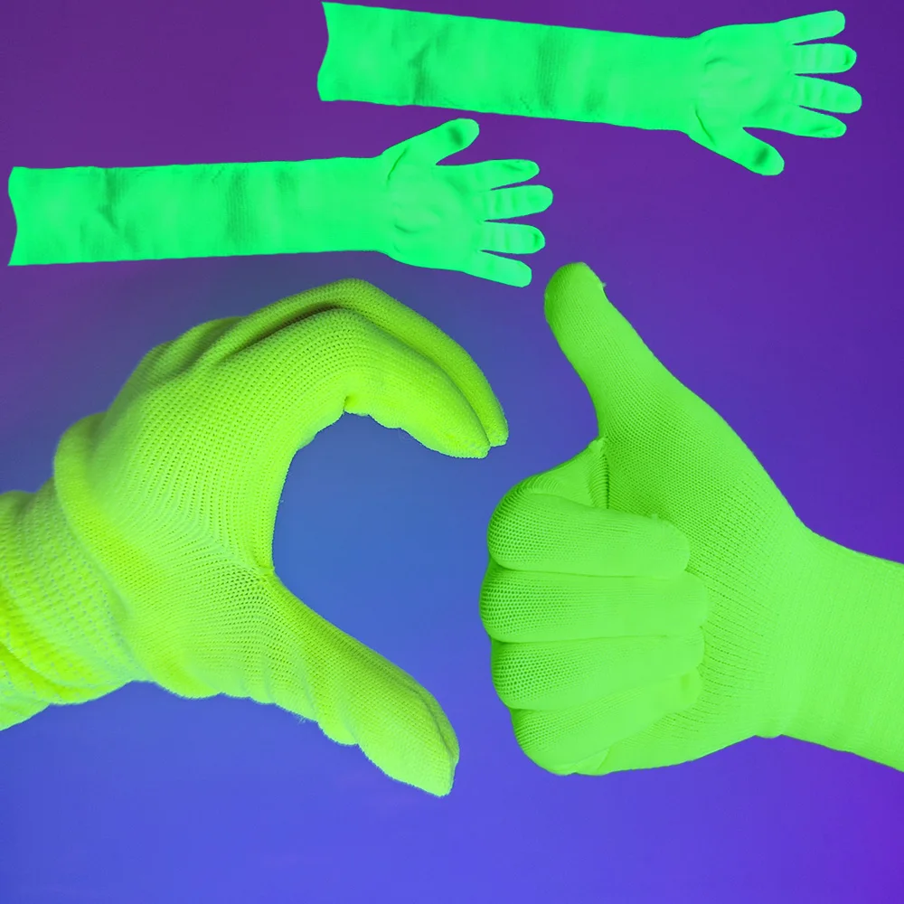 Neon Magic Glove Glow In The Dark Party Supplies Luminous Fluorescent Gloves Neon Party New Year Hands Night Light Decorations