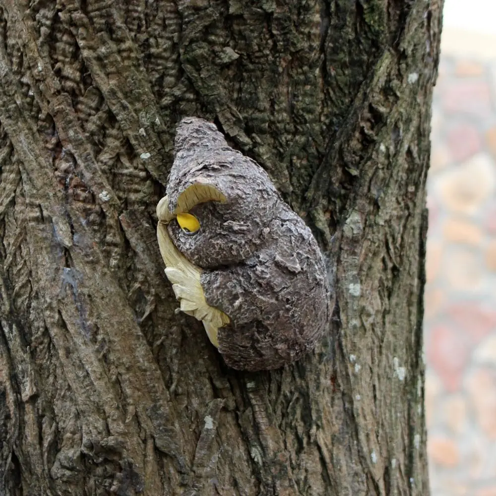 樹脂製フクロウのツリーハンギング飾り、キュートなツリーデコレーションペンダント、防水加工の動物オーナメント像、ギフト