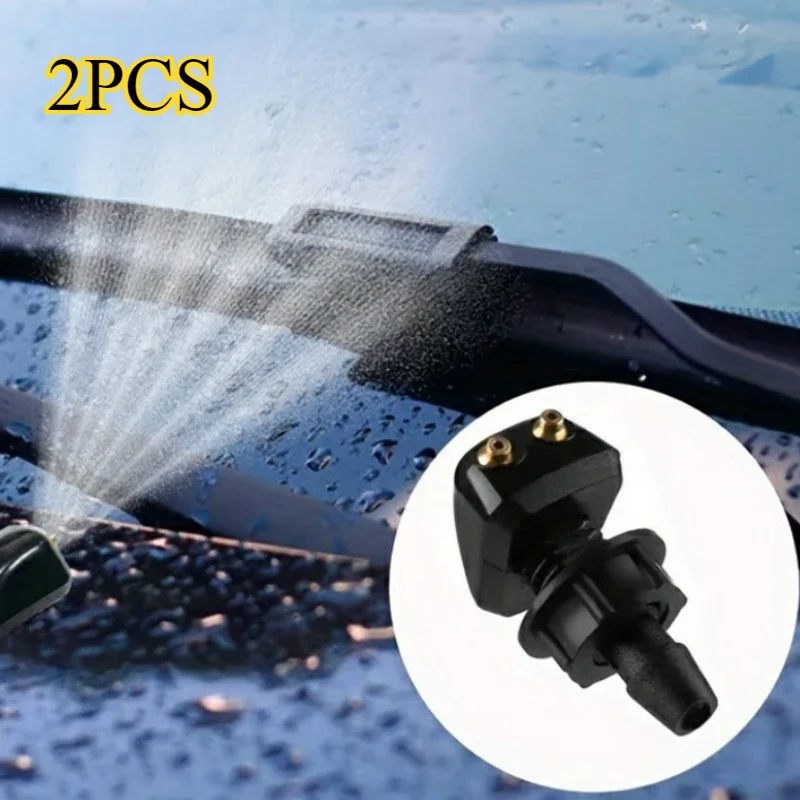 

2PCS Universal Car Wiper Spray Nozzle Adjustable Dual Hole Windscreen Washer Wiper Nozzle Glass Spray Cleaning Nozzle