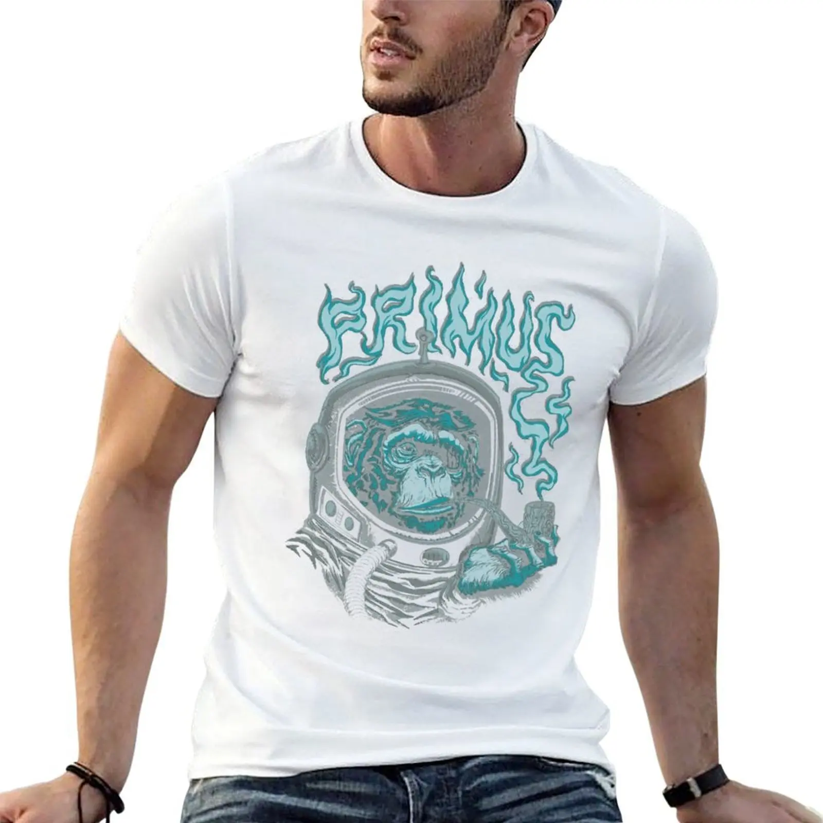 i primus band T-Shirt graphic t shirt vintage blue archive tshirts for men