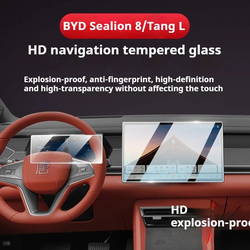 

Fit For BYD Sealion 8 Tang L Dmi/P EV Screen Tempered Film Center Console Navigation Instrument Glass Interior EV Protection