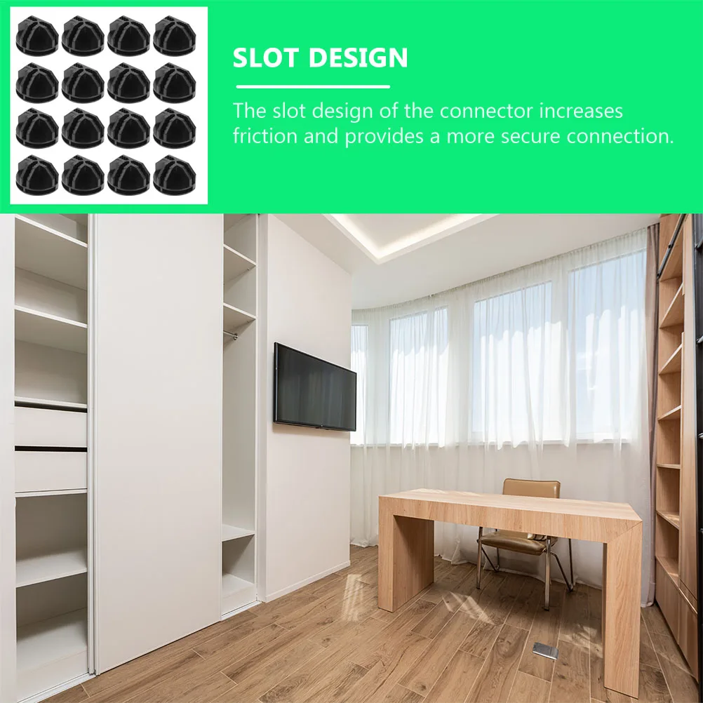 

16pcs Closet Connectors Wire Cube Connectors Resin Cabinet Accessories Modular Shelving Unit Interlocking Plastic Storage