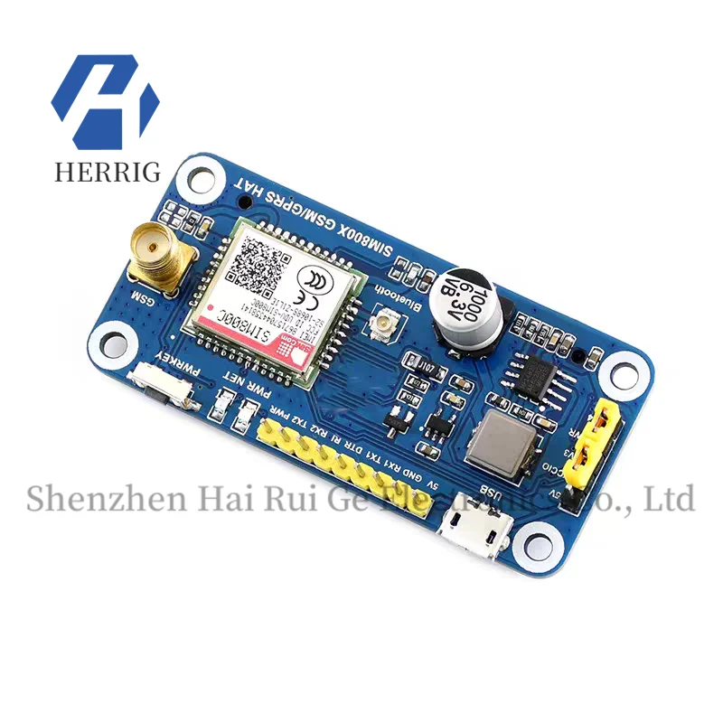 Плата расширения Raspberry Pi 4B/Zero GSM/GPRS SIM800 Интернет-модуль SMS