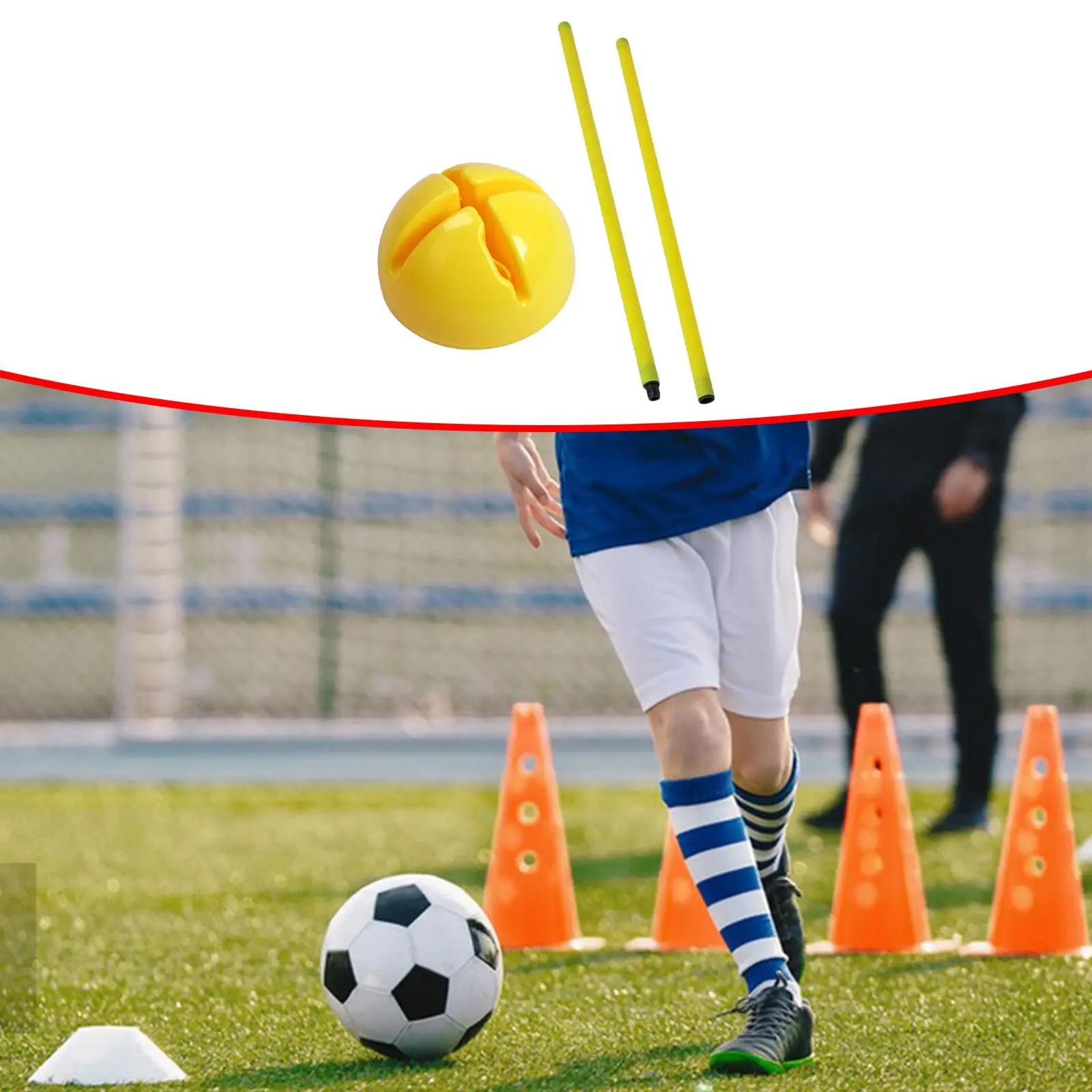 Football Agility Training Poles Multifunction Practical Football Sign Poles Football Soccer Training Supplies for Outdoor Games