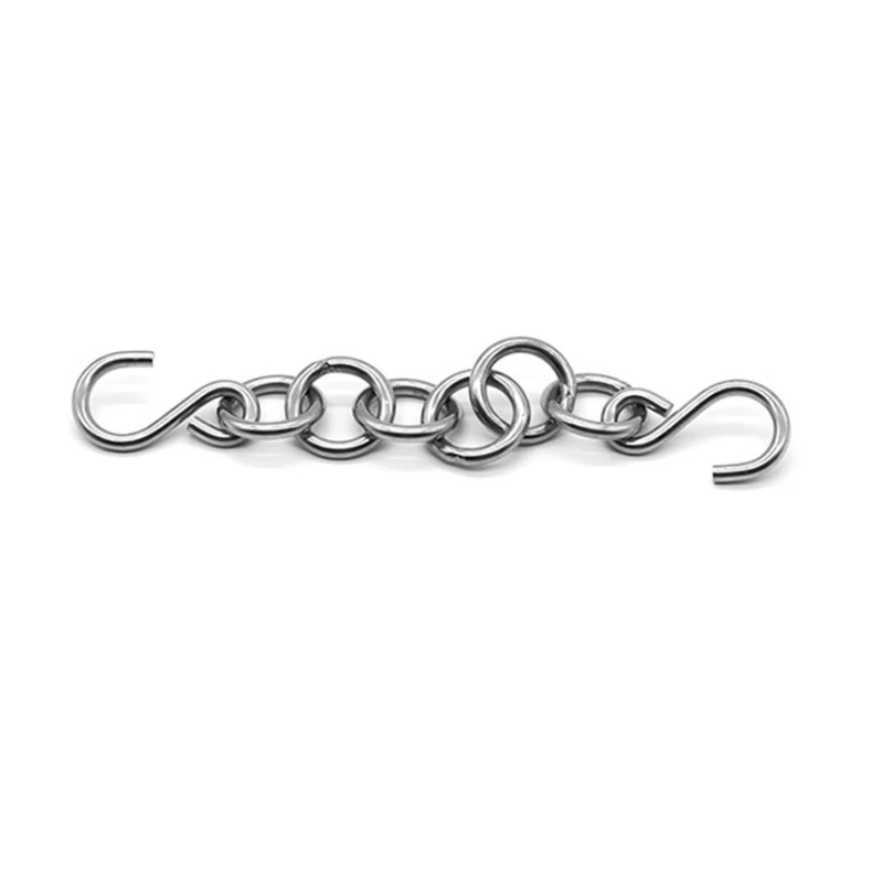 

652F For Car Dent Rods Dent Repair Stainless Steel Chain 22.5cm Long Adjustable Hook for Car Body Hail Damage 9 in