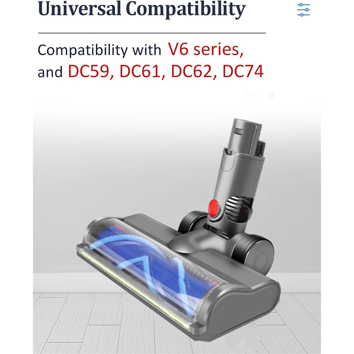 Горячая насадка с прямым приводом для пылесосов Dyson V6 DC58 DC59 DC62 DC72 со светодиодными пылезащитными лампами для пылесоса