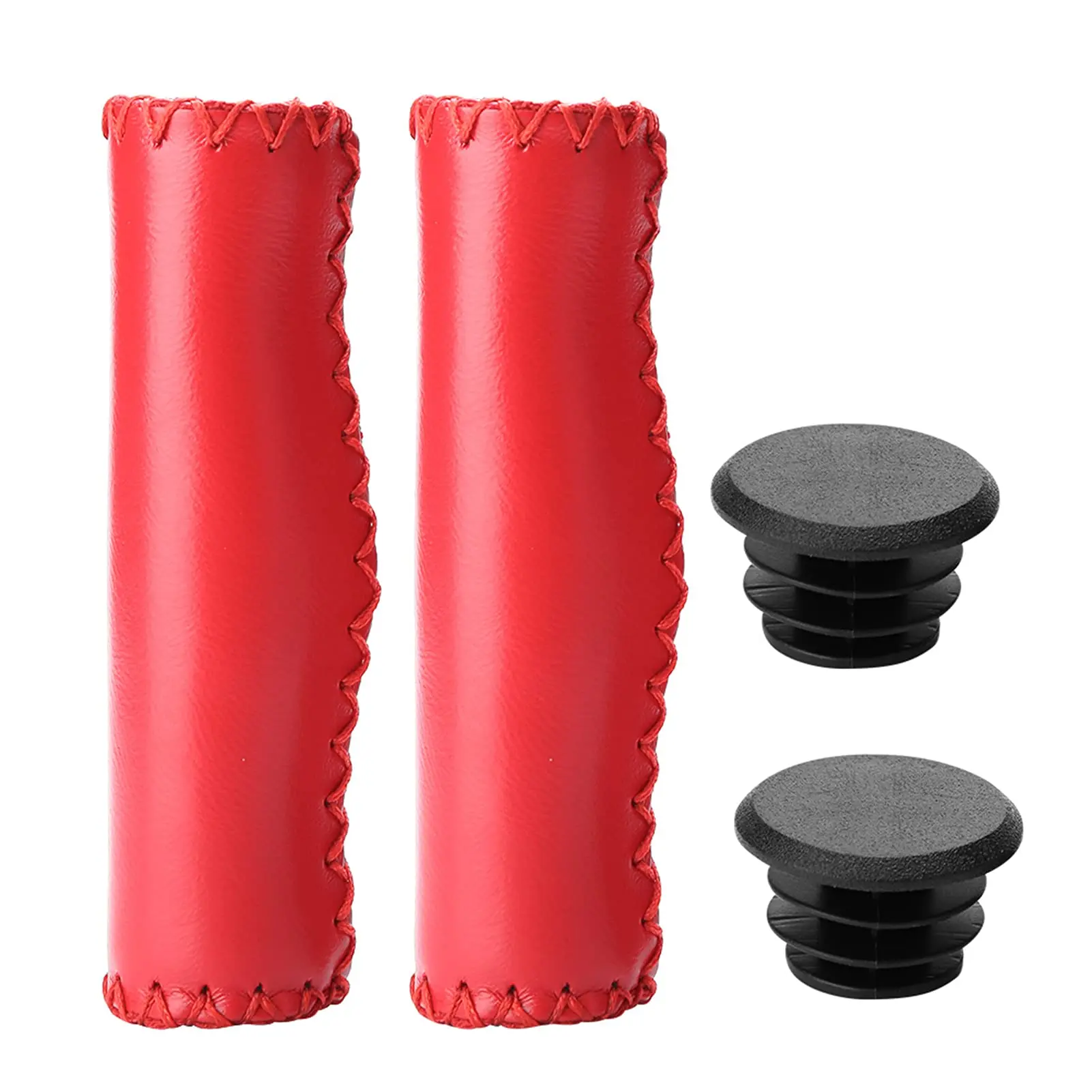 

1pair Bicycle Handlebar Grips Soft PU Leather And Sponge Anti-slip Mtb Handlebar Cover Mountain Bike Handle Bar Cycling Part
