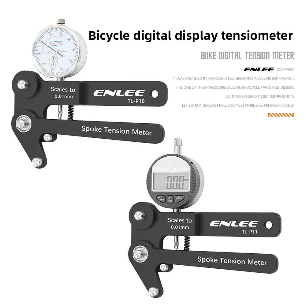 ENLEE Spoke Tension Meter TL-P10 Mechanical / TL-P11 Digital Bicycle Wheel Spoke Tension Gauge 0.01mm Rim Truing Tool