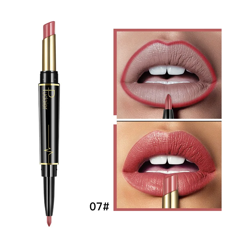 16 Color Double Ended Lipstick + Lip Liner, Smudge Proof Swivel Stick, Soft Matte Long Lasting Lipstick Valentine\'s Day Gifts