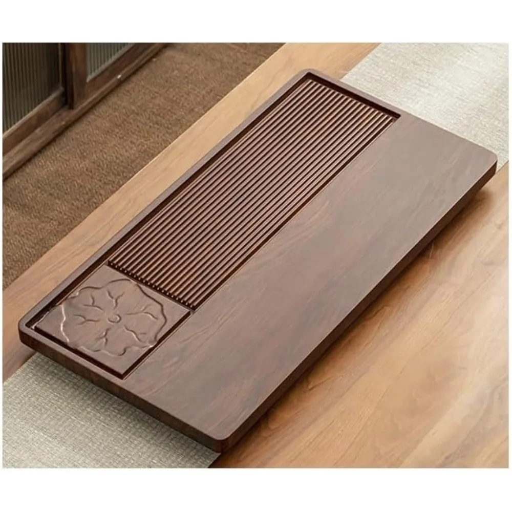 

Gongfu Tea Set Tea Tray Household Wooden Tea Tray Tea Sea Dry Brew Kung Fu Tea Table Chinese Style Drainage Tea Tray Home Study