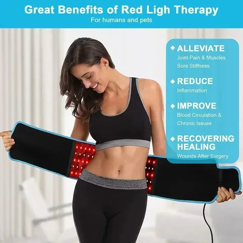 105Pcs Red Light Belt, LED Red Light Treatment with Near-infrared Light Device, Used To Alleviate Lumbar Muscle Soreness