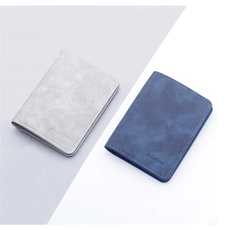 2025 Nuovo stile Mini sottile uomo portafoglio porta carte borsa da uomo portamonete porta carte corto verticale portafoglio in pelle Pu