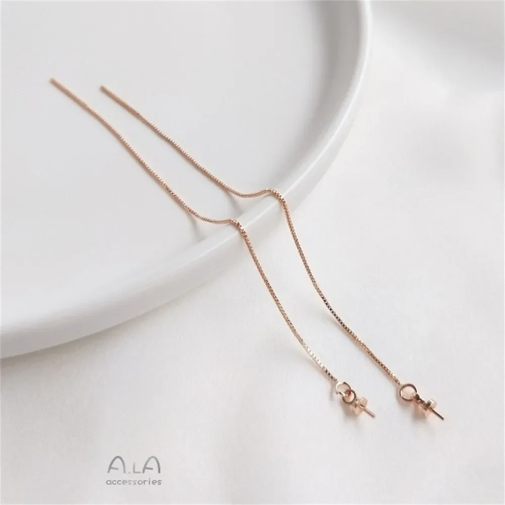 

Нить для ушей из 18-каратного золота с медным покрытием, белое золото с шипами из овечьего глаза, материал для изготовления сережек своими руками, аксессуары для сережек с кисточками