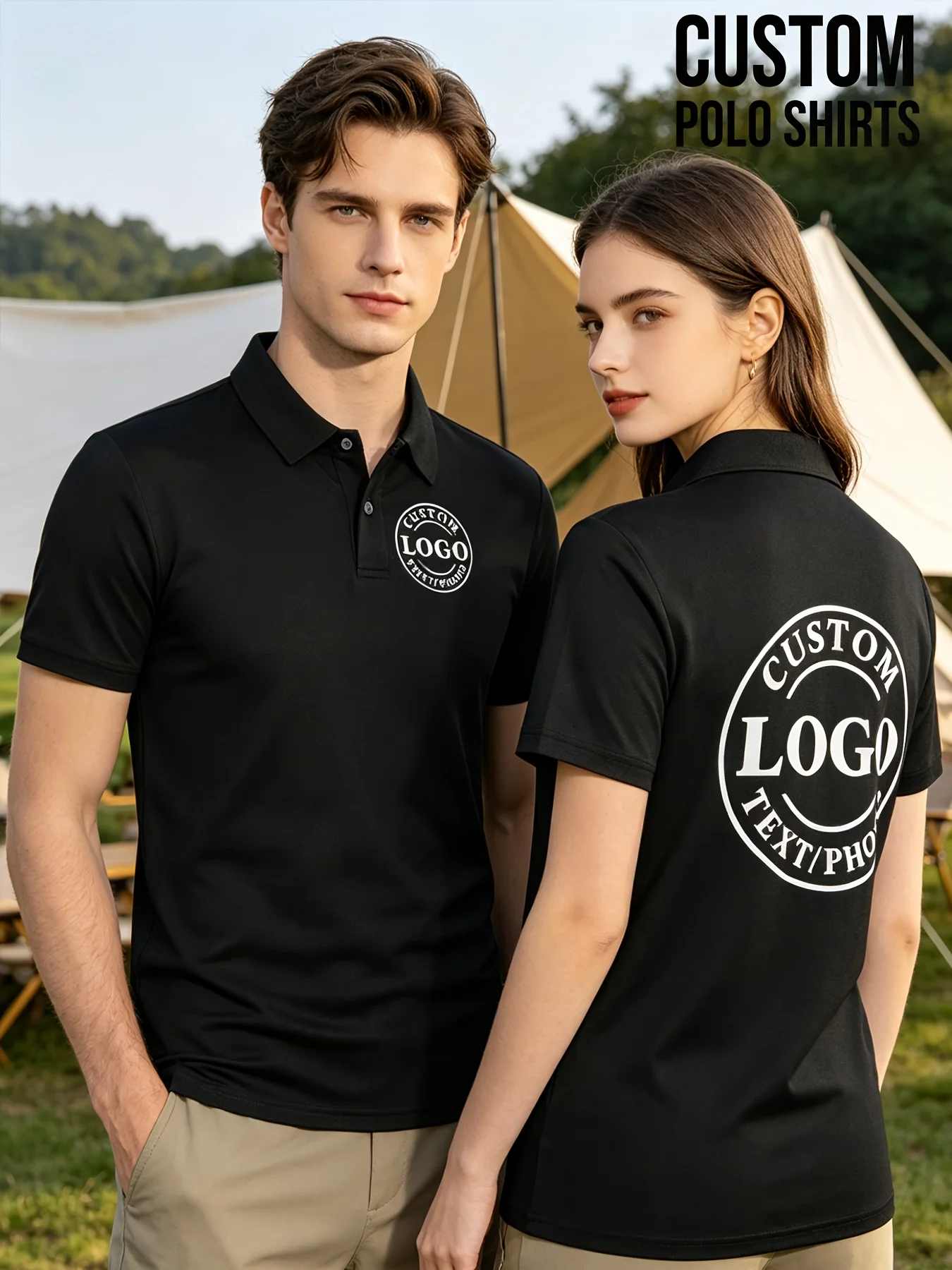 Men's and Women's Summer Custom Short-Sleeve Polo Shirts, Golf Club Member Apparel, New Summer Style, Casual and Fashionable
