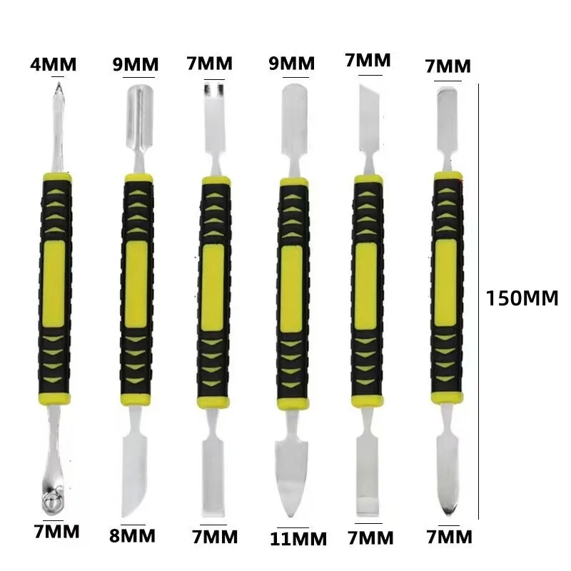 6Pcs/Set 6 in 1 Hardened Claw Nail Double Headed Pry Bar Disassembly Spudger Opening Tools Kit Screen Frame Repair Tool