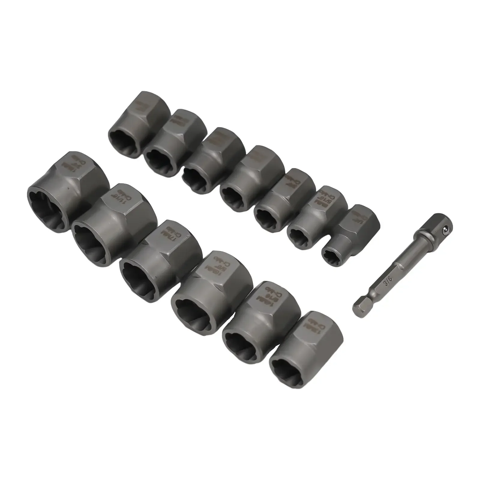 

14Pcs Nut and Bolt Extractor Socket Tool Makes Home and Auto Repairs a Breeze by Removing Damaged Bolts and Nuts