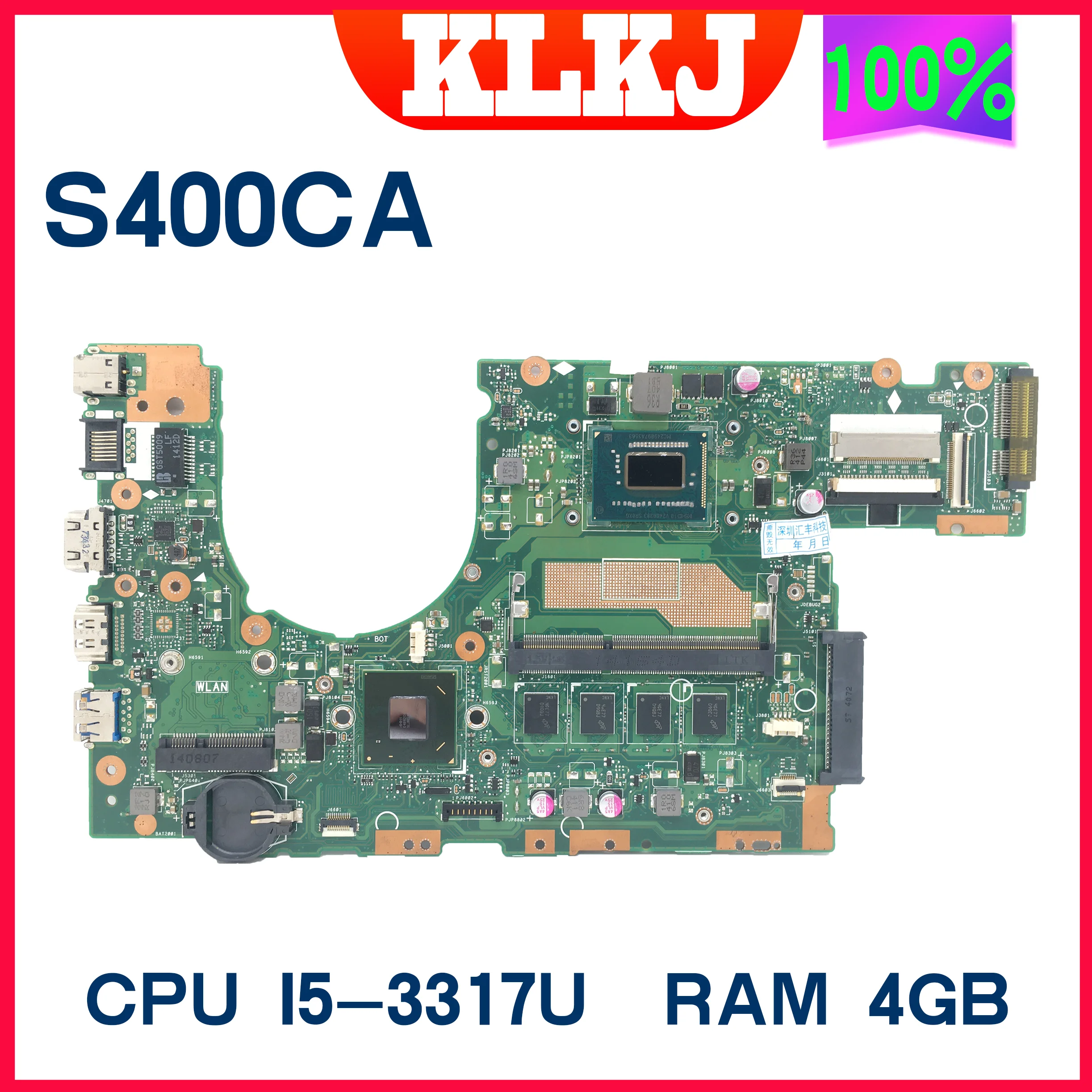 Pลyta gลรณwna do laptopa Dinzi S400CA dla ASUS Vivobook S400 S500 S500CA S400C S500C Notebook W/4G/2G-RAM I7-3517U I5-3317U